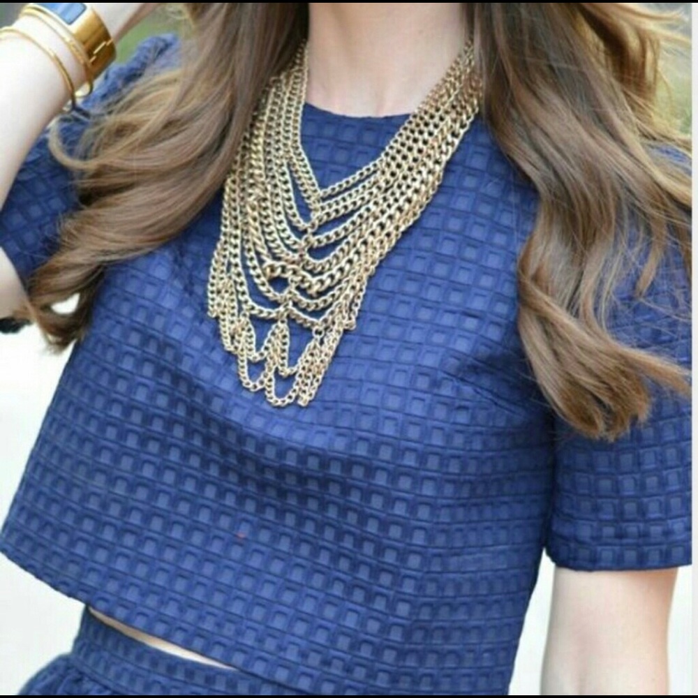 Topshop jacquard woven crop top Sz 2